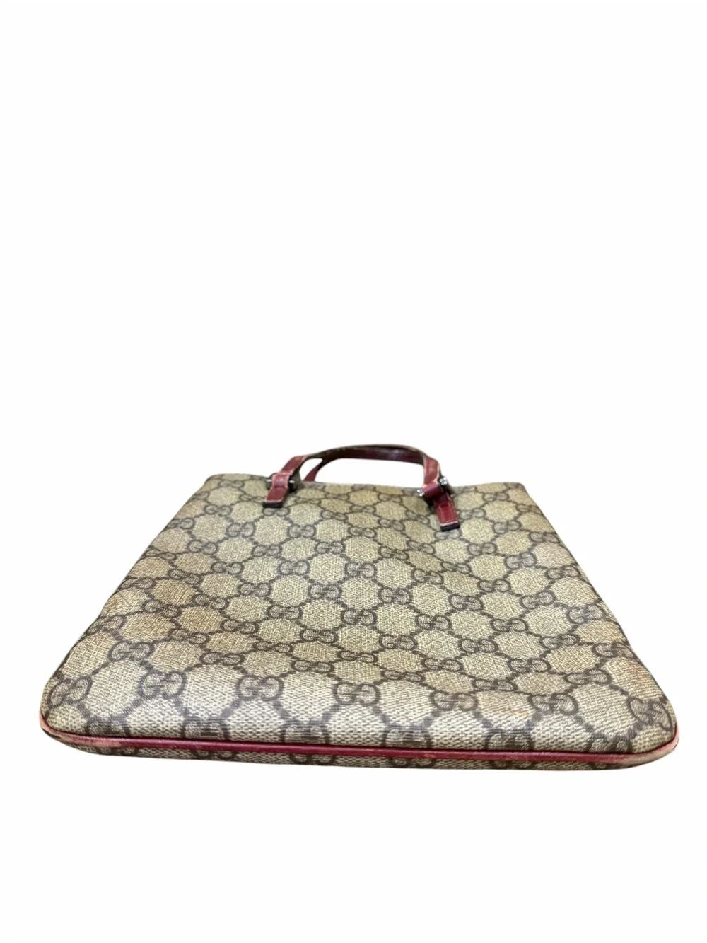 GUCCI GG Supreme Hand Bag PVC Beige
